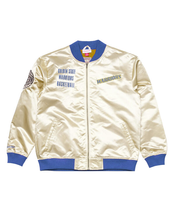 Warriors championship jacket outlet white and gold